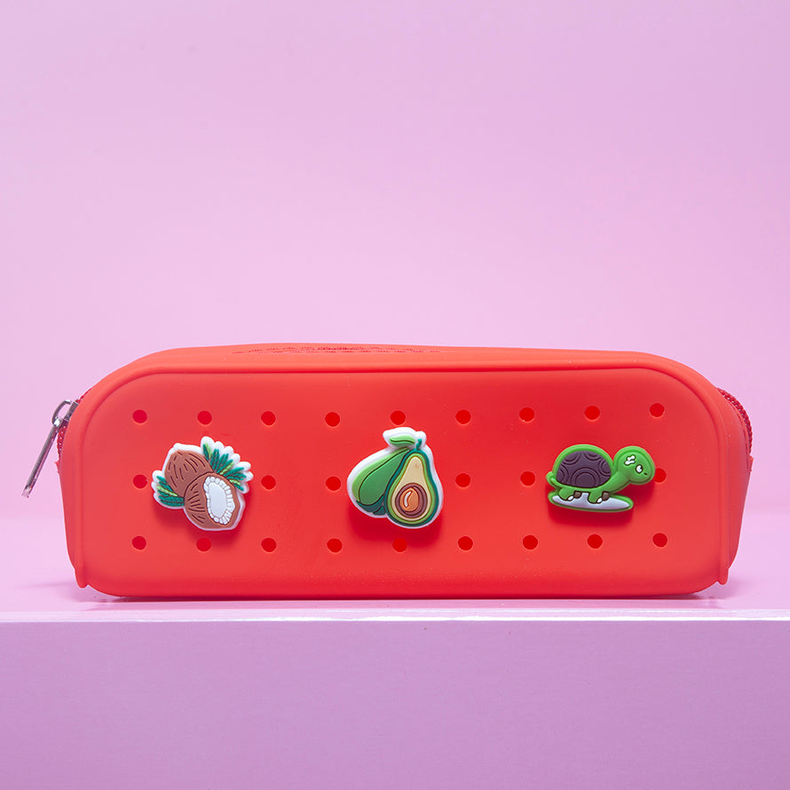 Holey Moley Pencil Case - Red-New Arrivals-Little Fish Co.