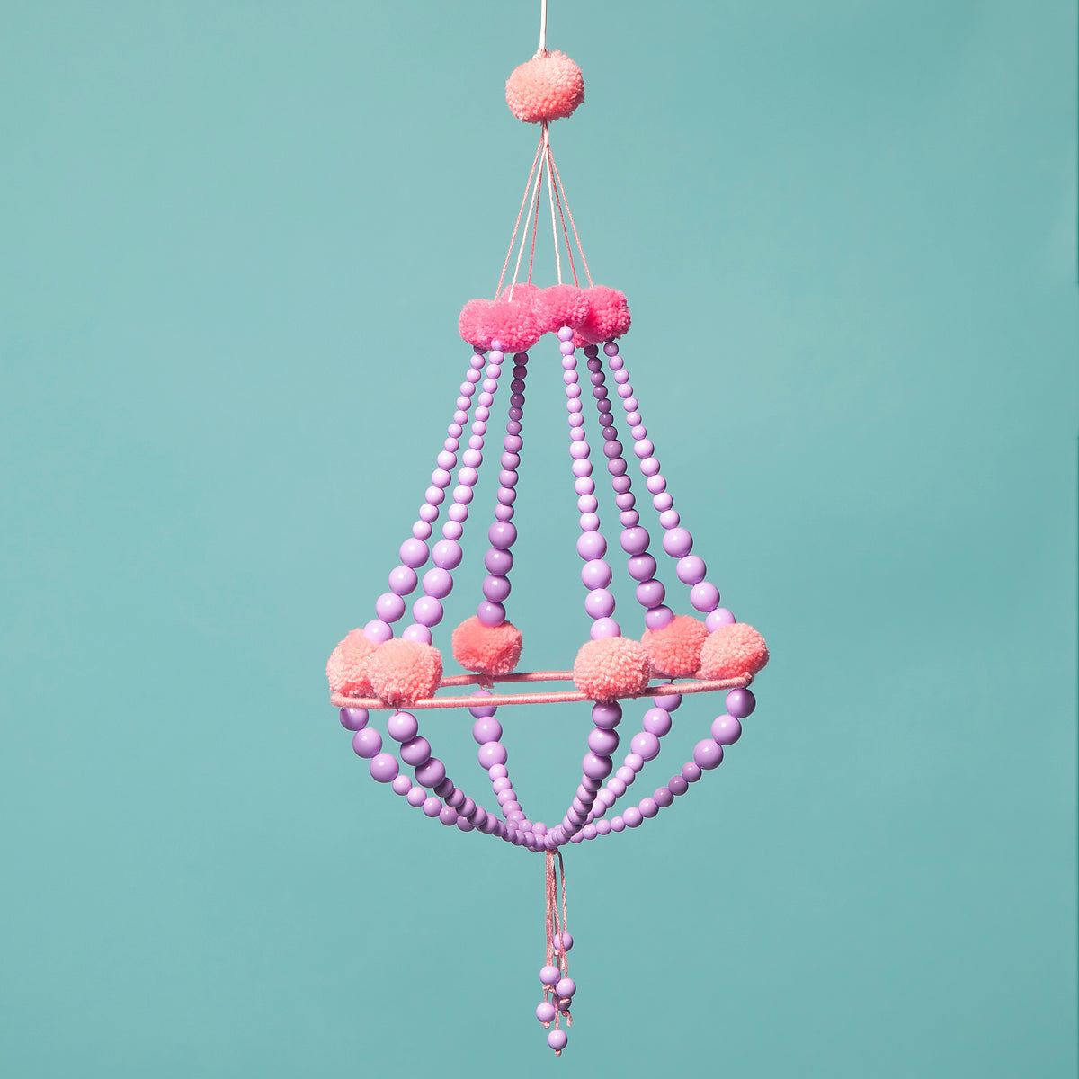 Handmade beaded chandelier Lilac-Little Fish Co.