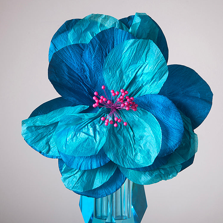 Sakura Paper Flower - Turquoise-Little Fish Co.