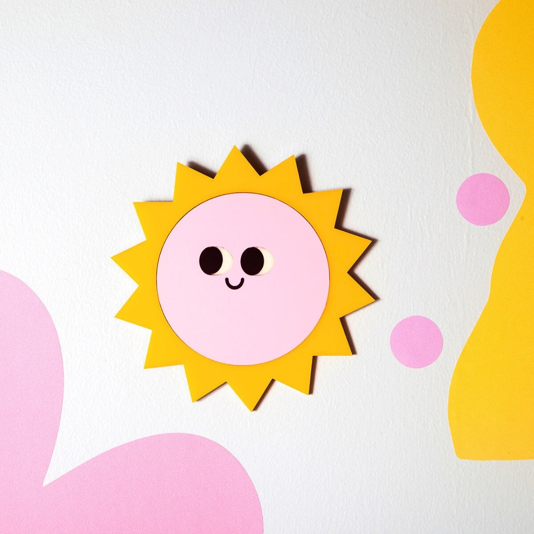 Roy Wall / Magnet smile in Yellow / Blush-Little Fish Co.