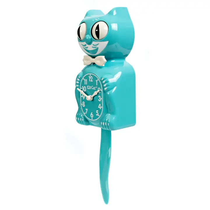 Vibrant Blue  Kit Cat Clock