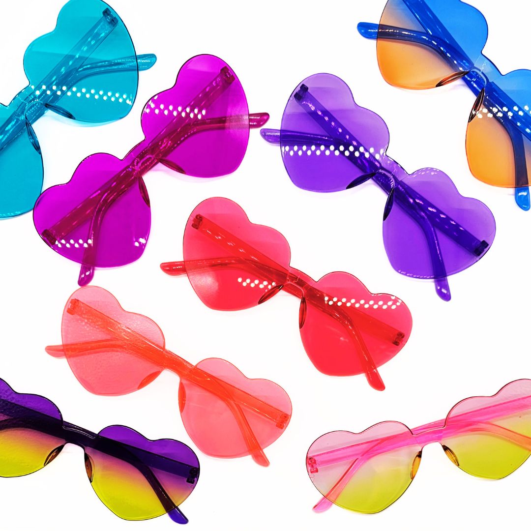 Kids heart fashion glasses Purple Yellow-Little Fish Co.
