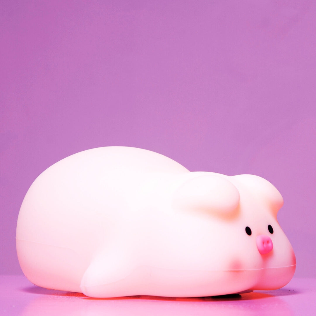 Relaxed Piggy Silicon night light-Top 30 Decor-Little Fish Co.