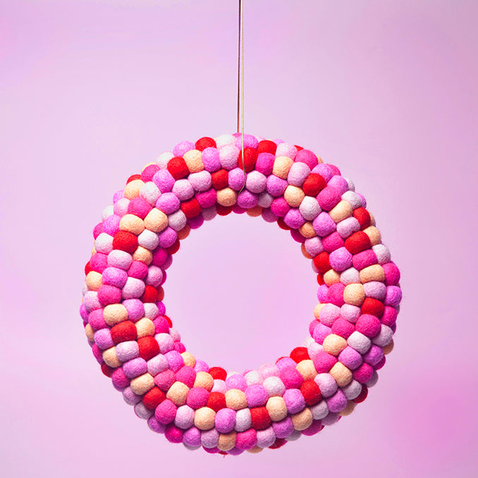 Felt Ball wreath Sherbet-Fun-Little Fish Co.