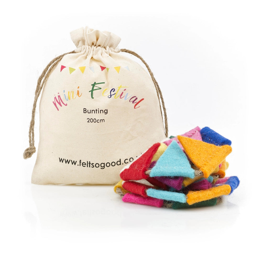 Handmade Felt Mini Festival Bunting-Little Fish Co.