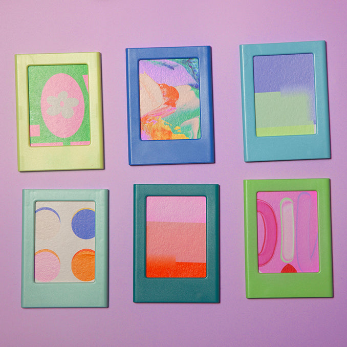 Mini Magnetic photo frame - pastel Blues-New Arrivals-Little Fish Co.