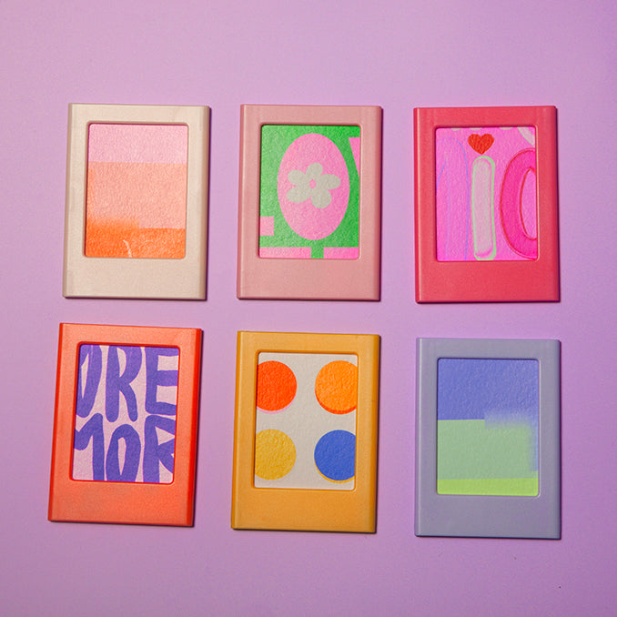 Mini Magnetic photo frame - pastel pinks-New Arrivals-Little Fish Co.