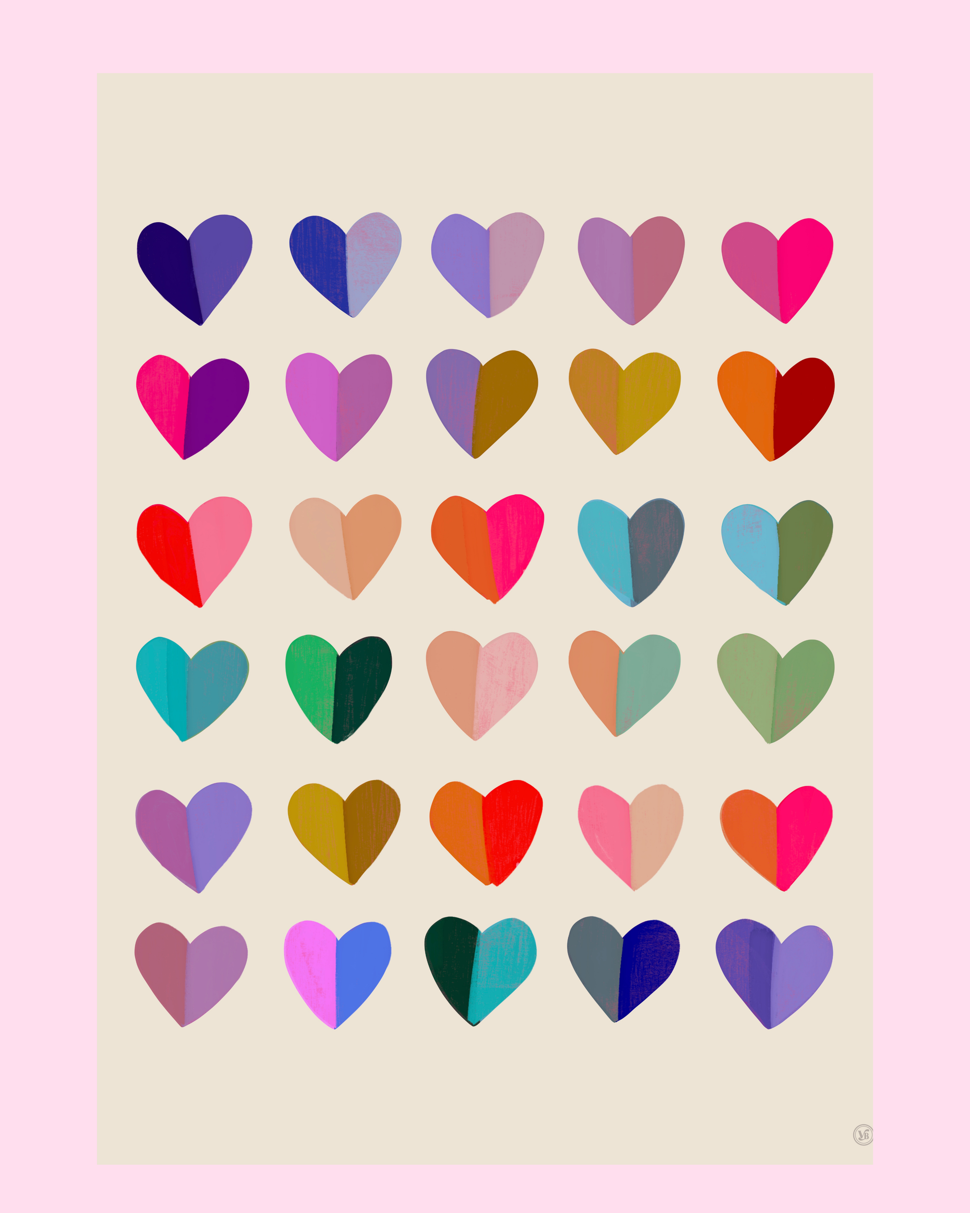 Hearts- Vicky Barone-Art-Little Fish Co.