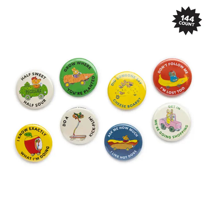 3P4 X Richard Scarry® - Button Box (Cars and Trucks)-Little Fish Co.