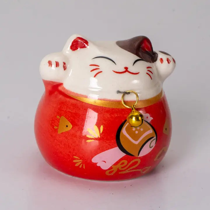 2 Inch Tall Maneki Neo Lucky Cat Figurine-Top 30 Decor-Little Fish Co.