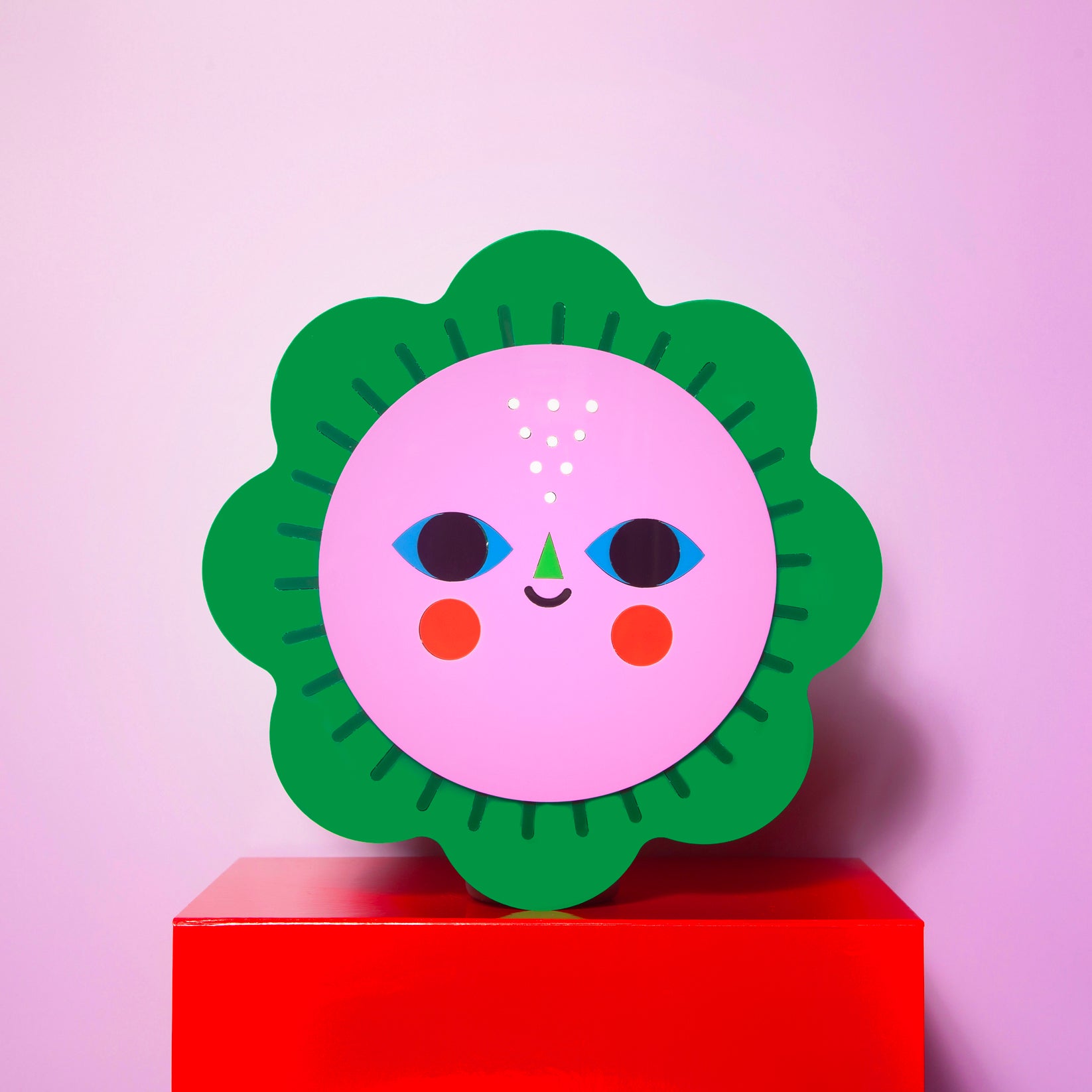 Frankie Flower - Green Acrylic wall Art-Little Fish Co.