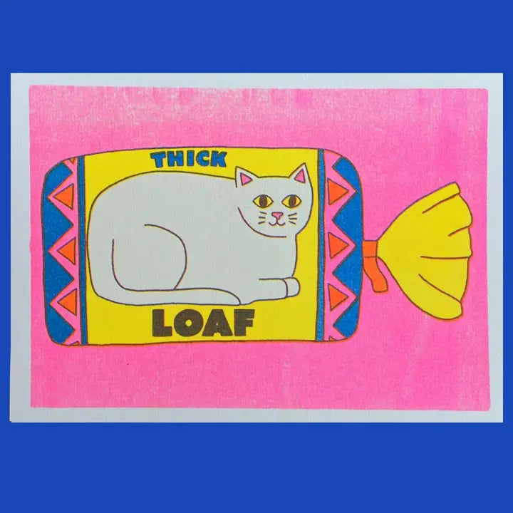 Cat Loaf Riso Print-Top 30 Art-Little Fish Co.