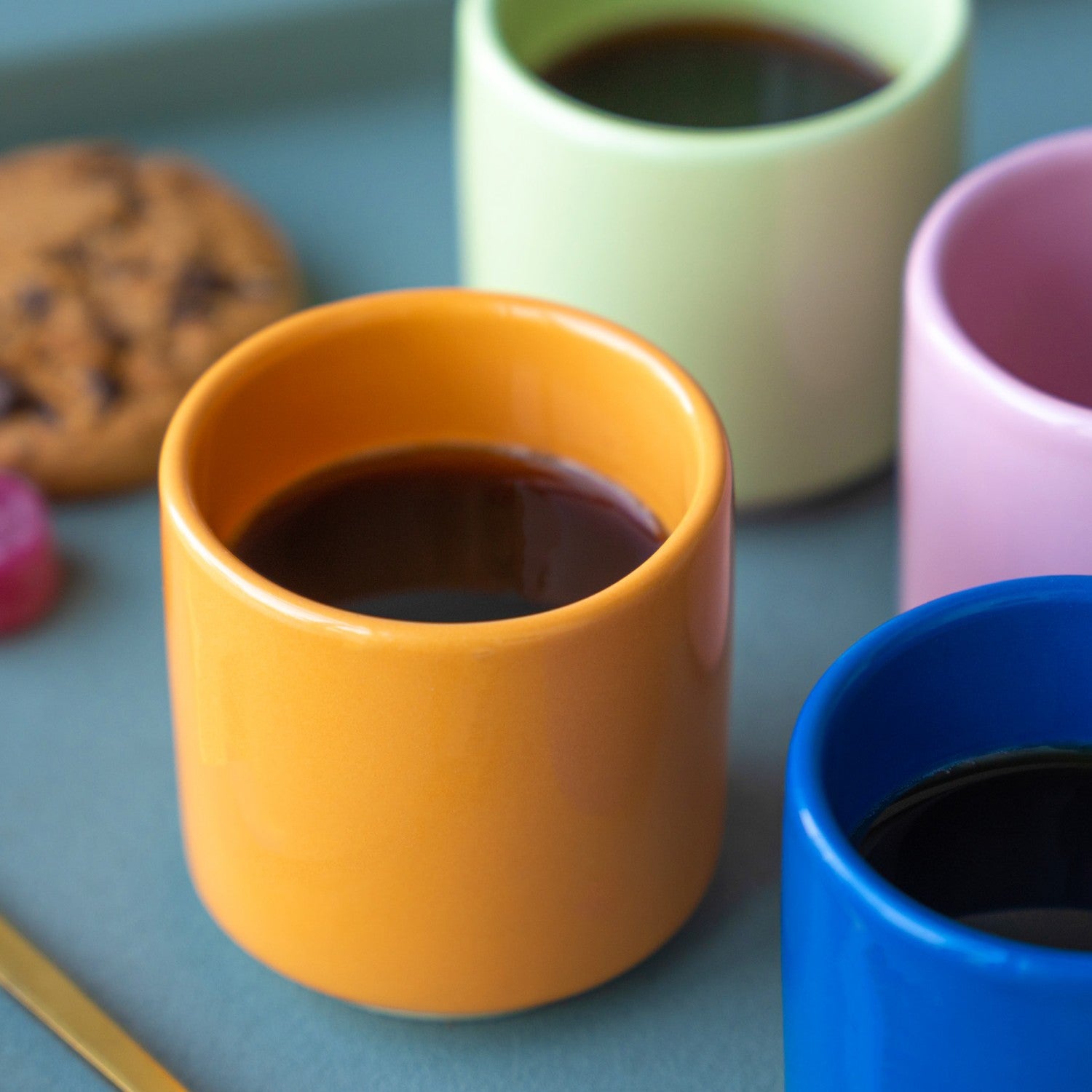 Set of 4 Espresso/Macchiato Cups Multicolour
