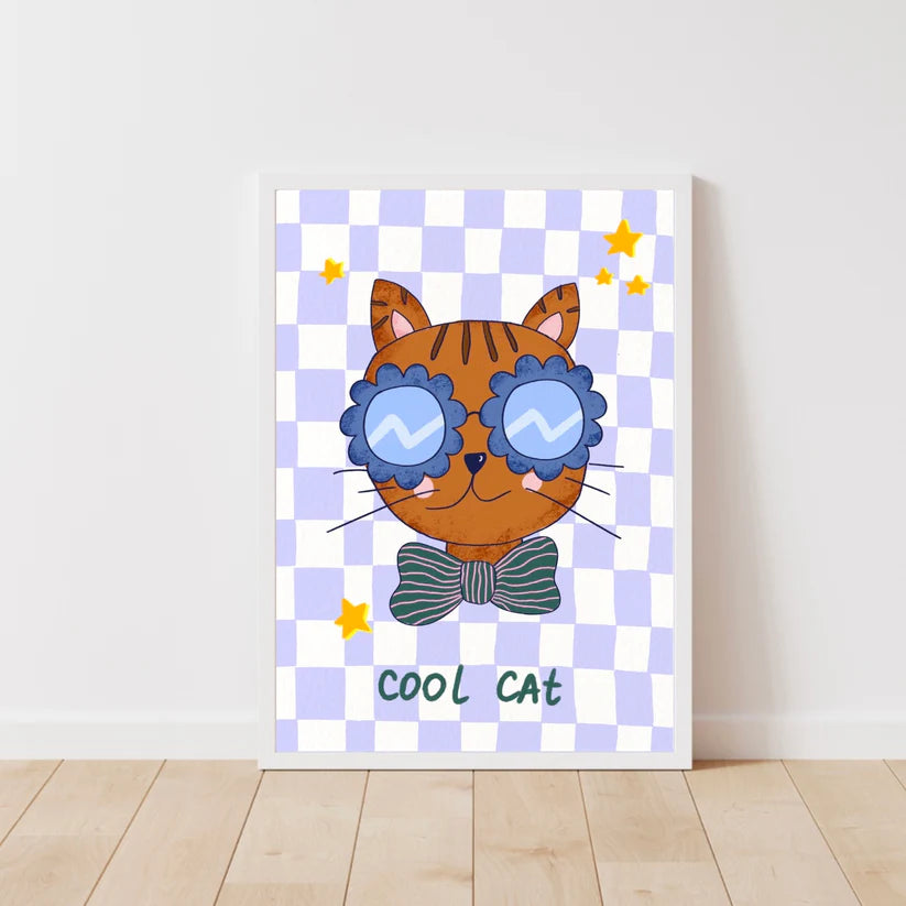 Cool Cat Art Print-Little Fish Co.