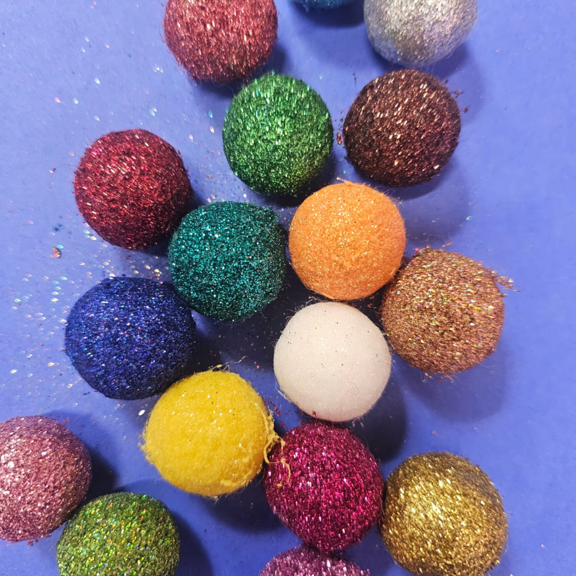 Set of 15 Glitter Balls-Little Fish Co.