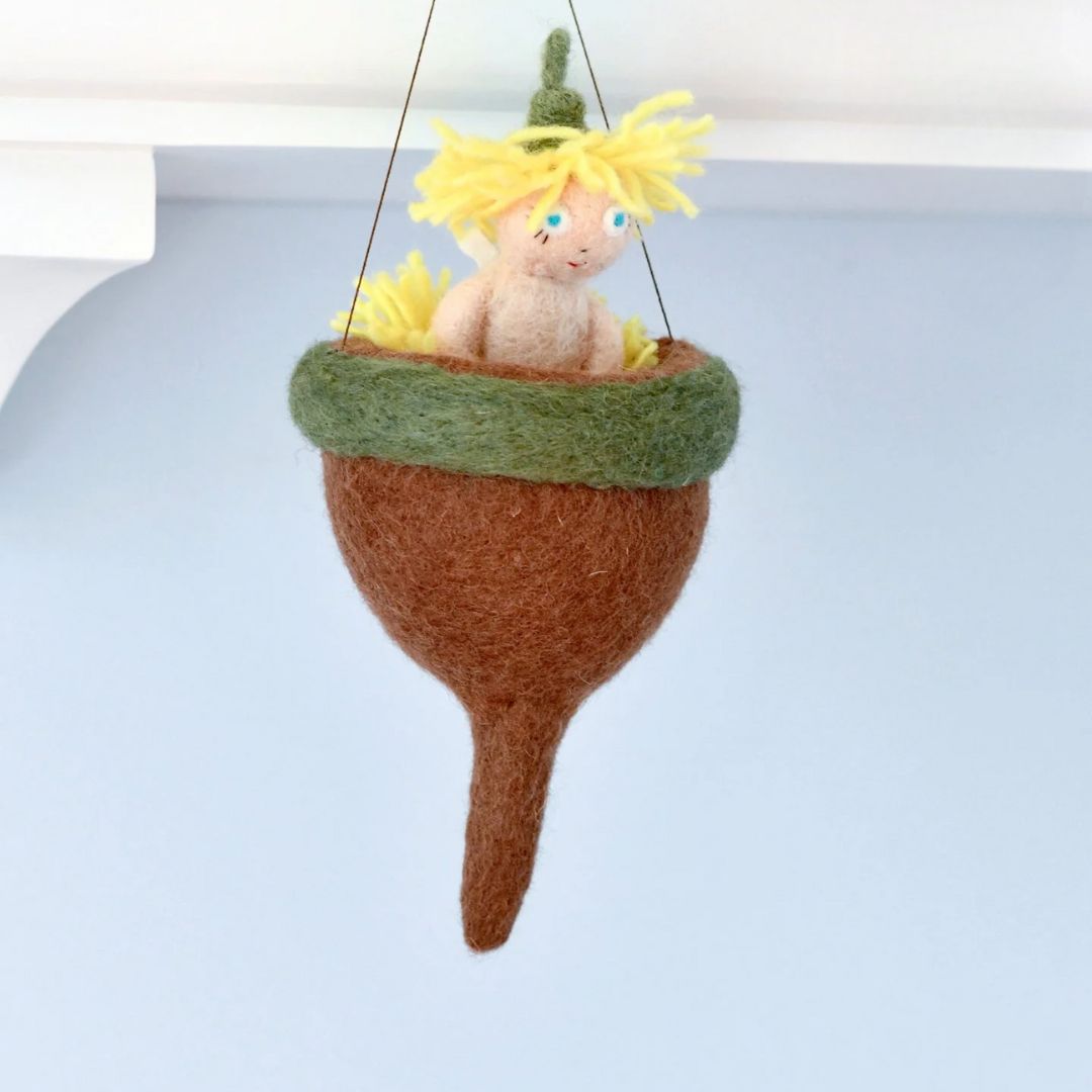 Little Ragged Blossoms doll with gum nut felt toy-Fun-Little Fish Co.