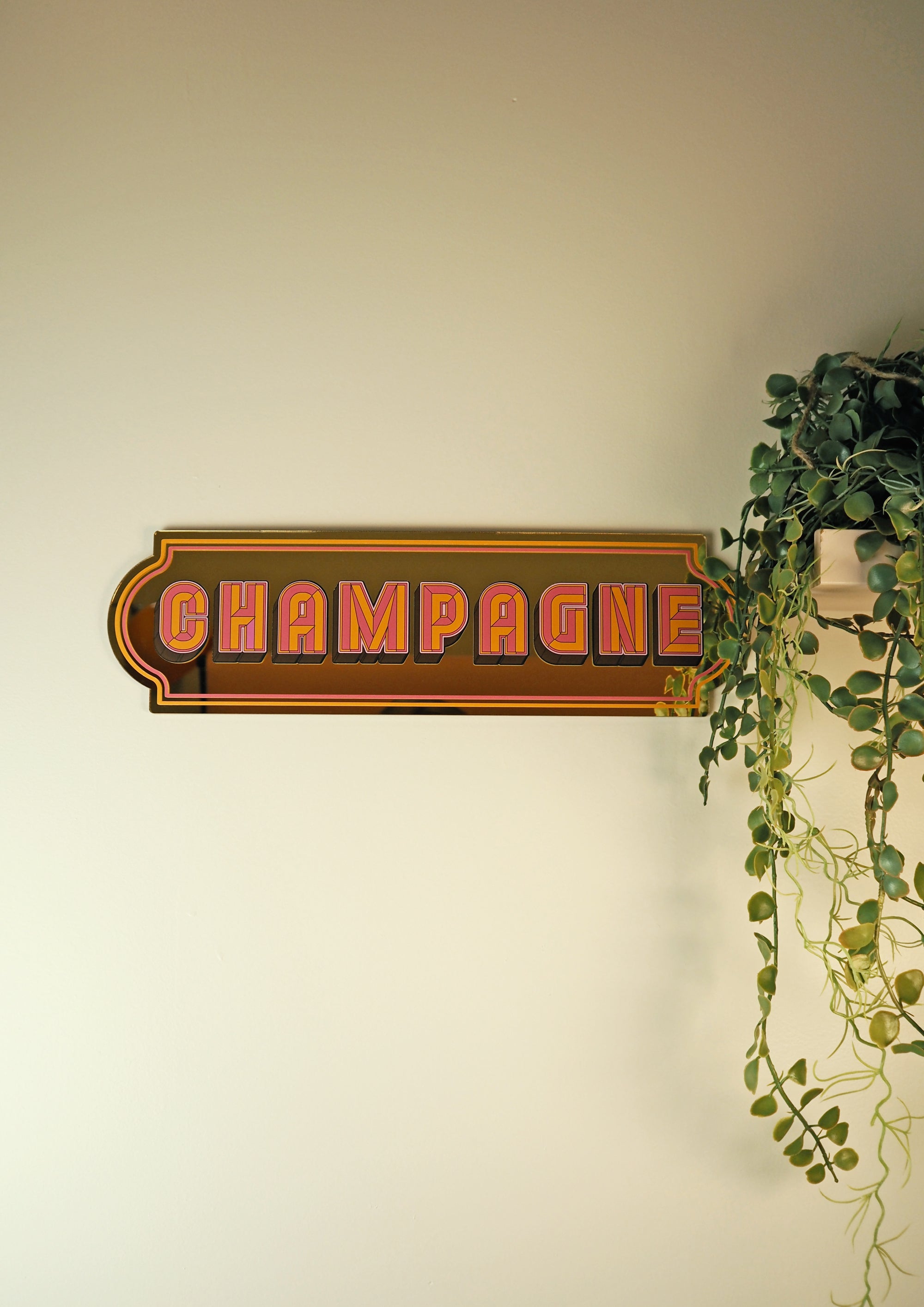 Champagne- gold rectangle mirror-Little Fish Co.