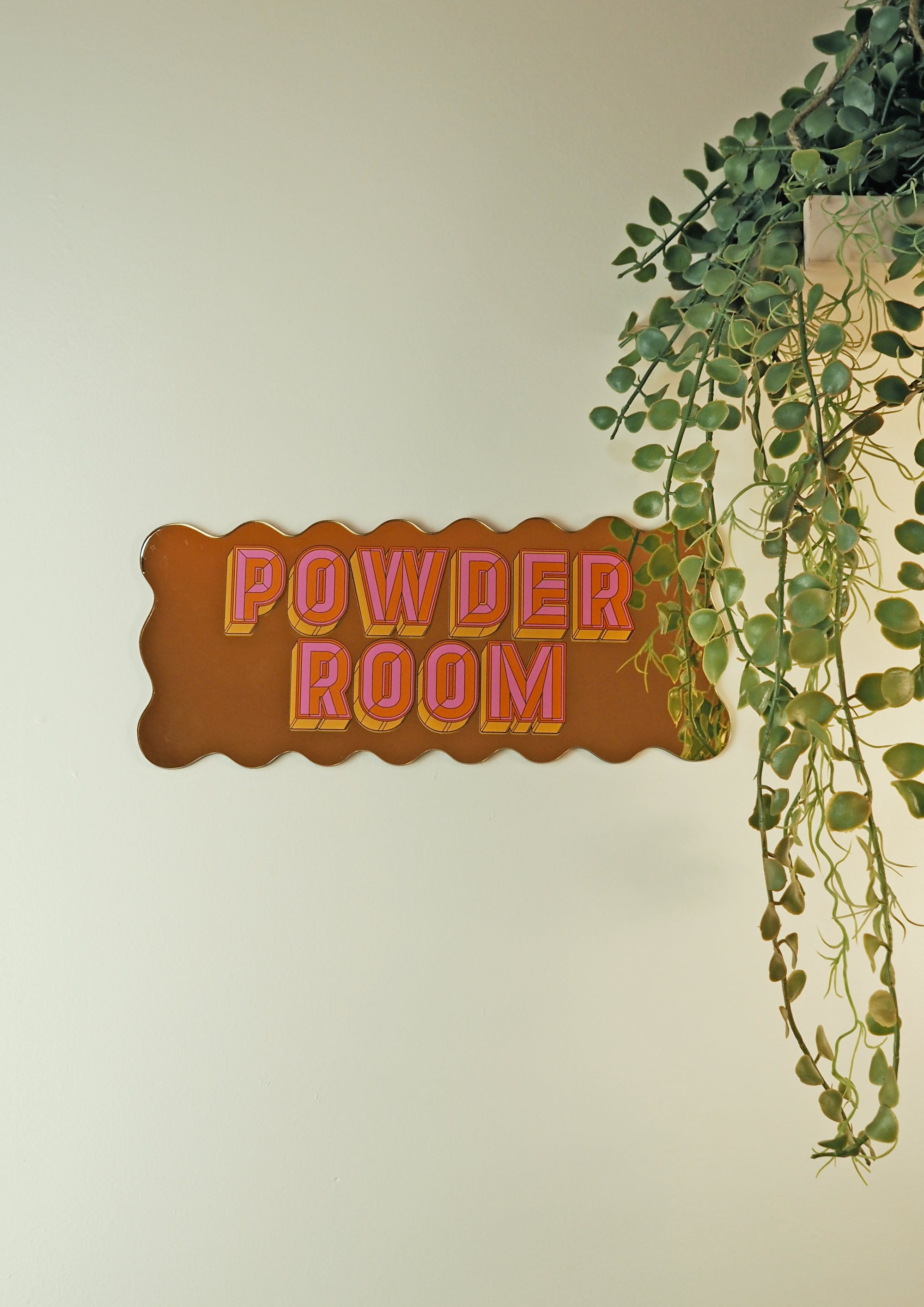 Powder room- wavy gold gold-Little Fish Co.