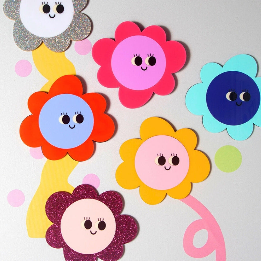 Lola Wall / Magnet smile in yellow / pink-New Arrivals 2025-Little Fish Co.