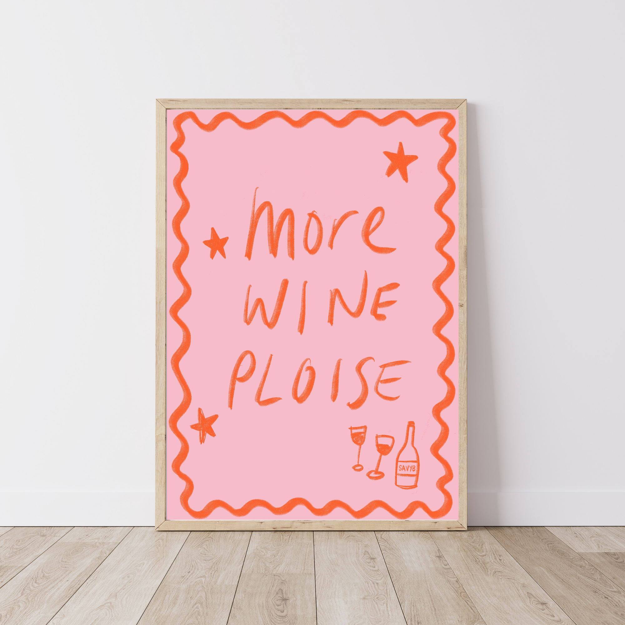 More wine ploise Art print