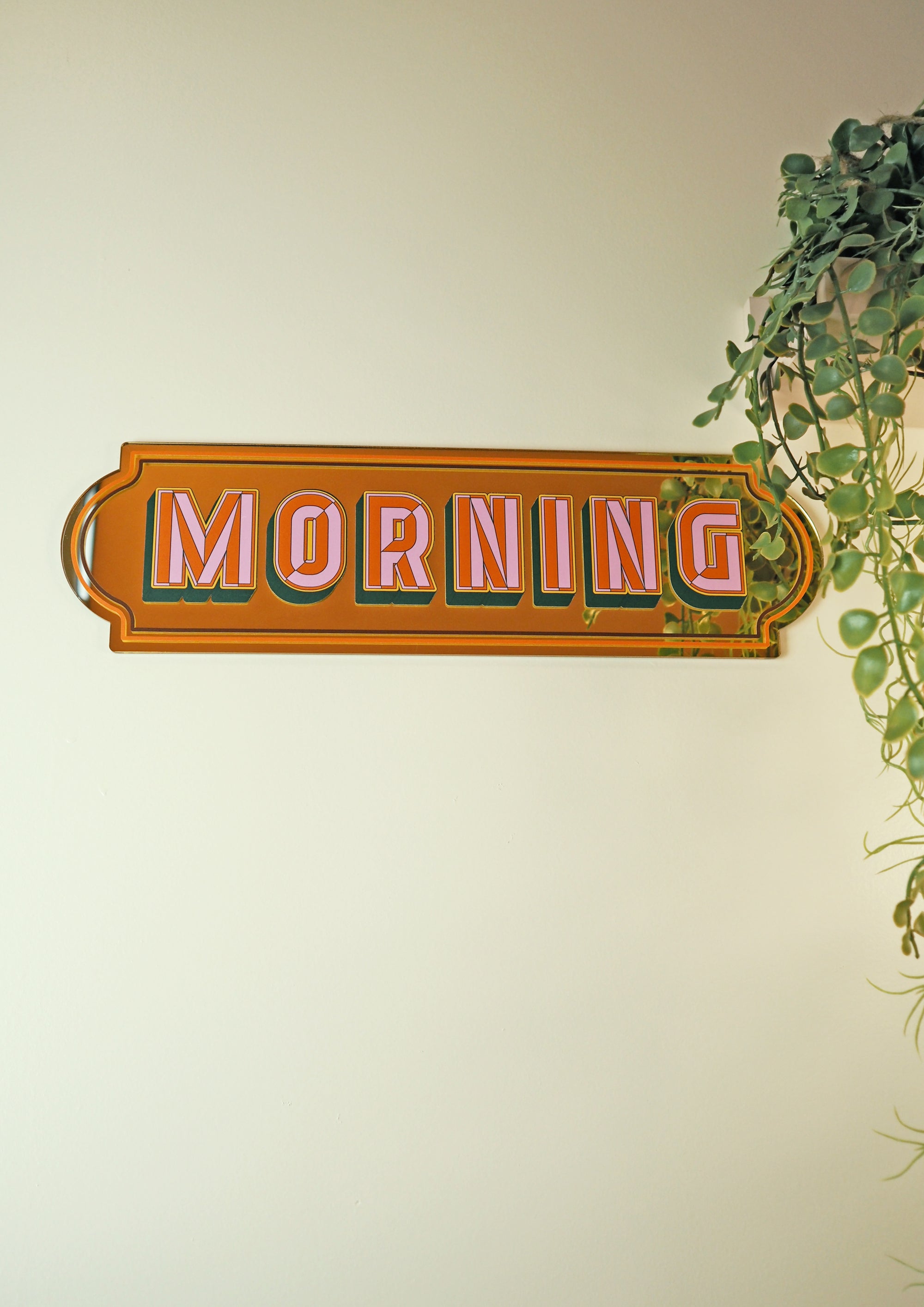 Morning - gold rectangle mirror-Little Fish Co.