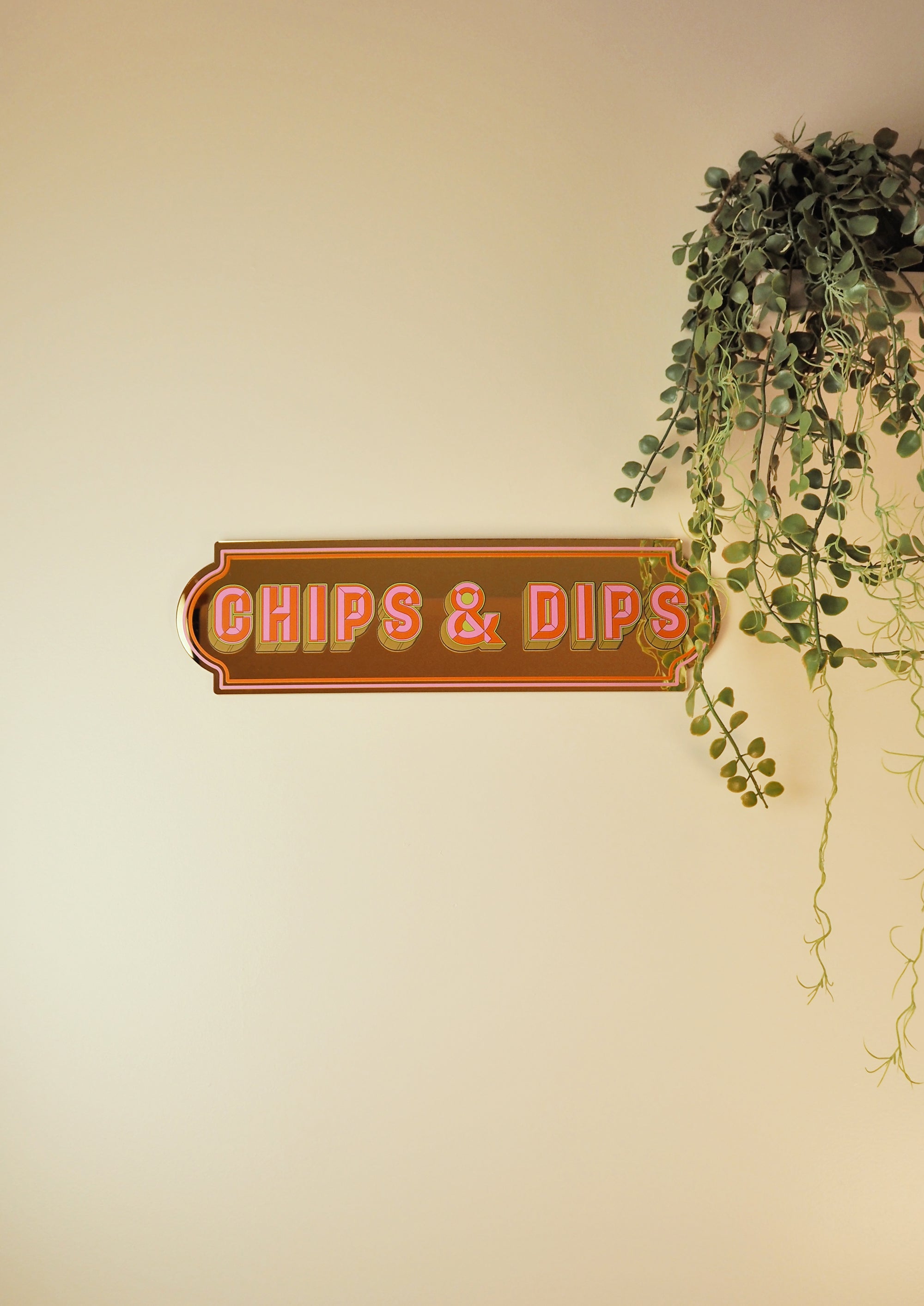 Chips and Dips- gold rectangle mirror-Little Fish Co.