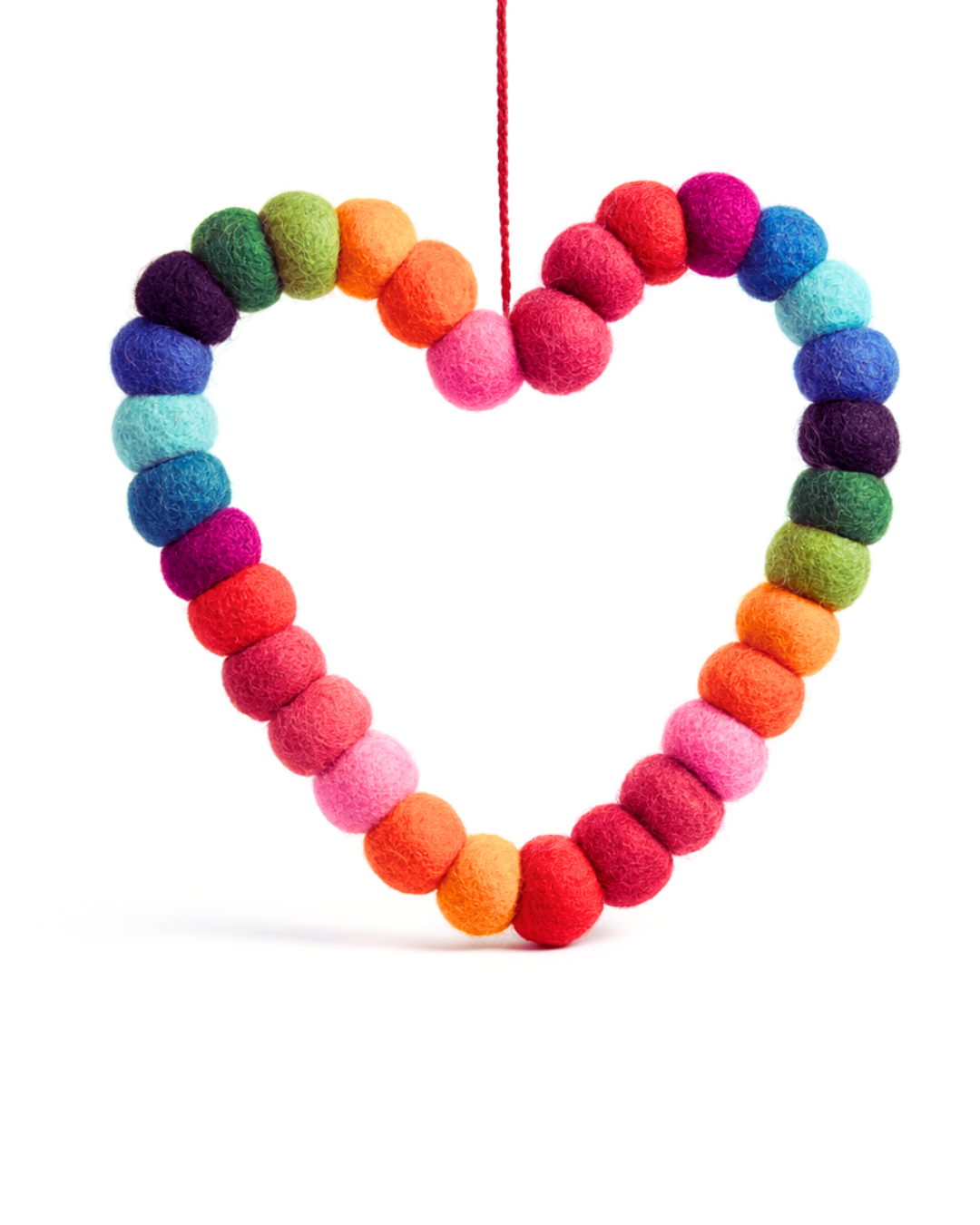 Chunky Rainbow heart wreath