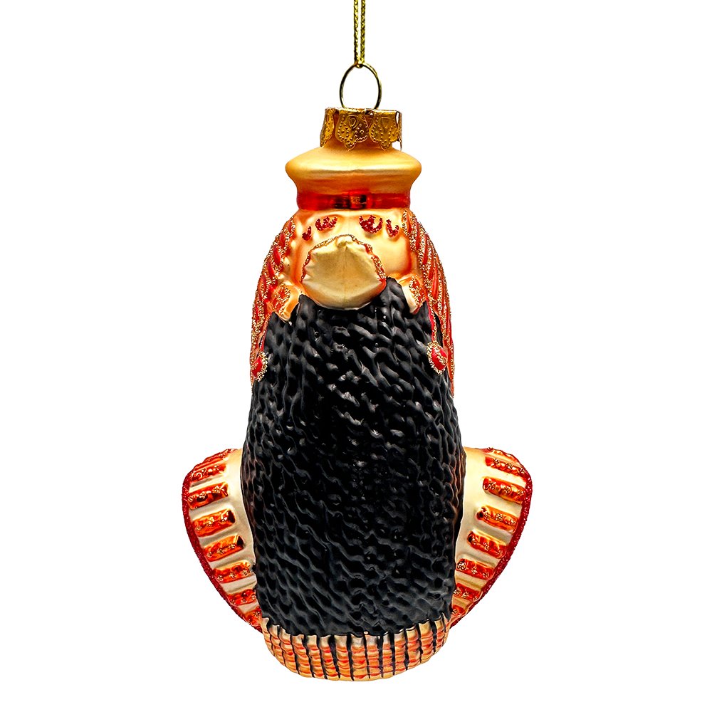 Majestic Cleopatra glass ornament Handcrafted