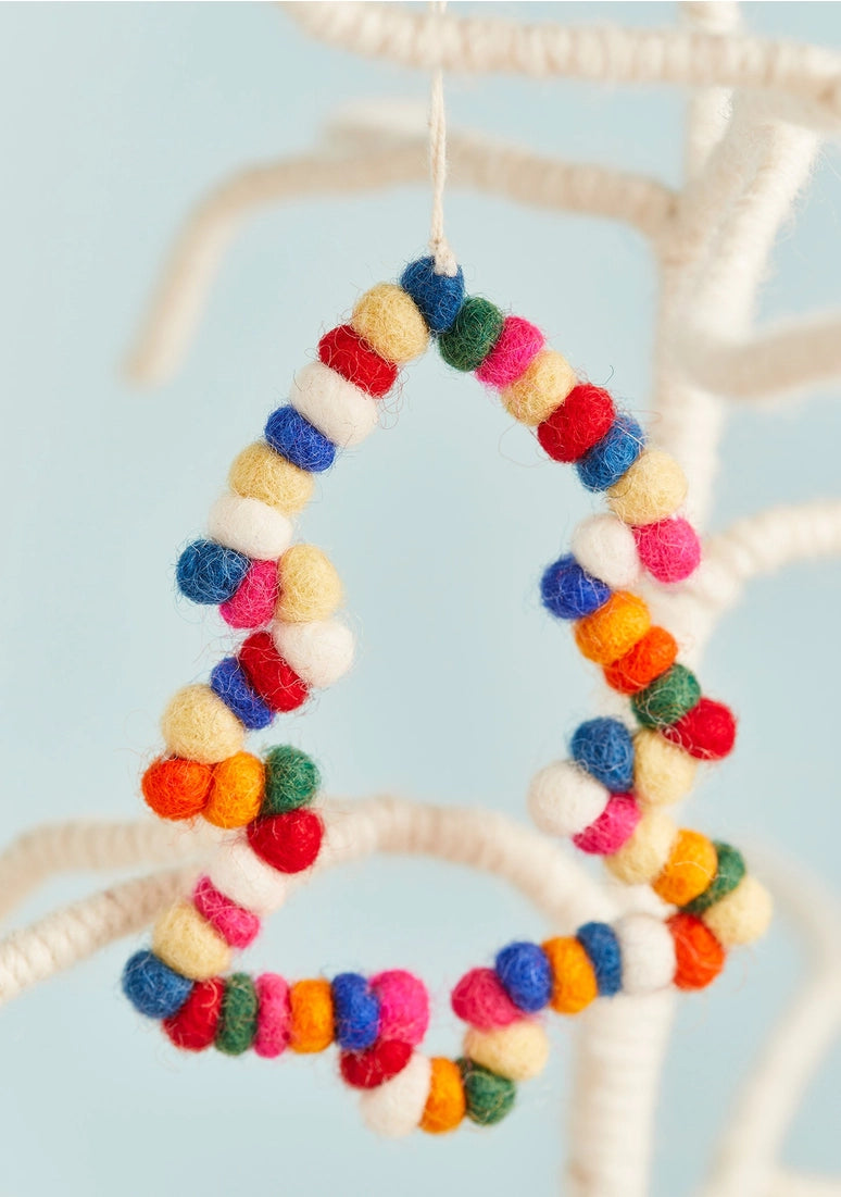 Mini Felt Ball Hanging decorations