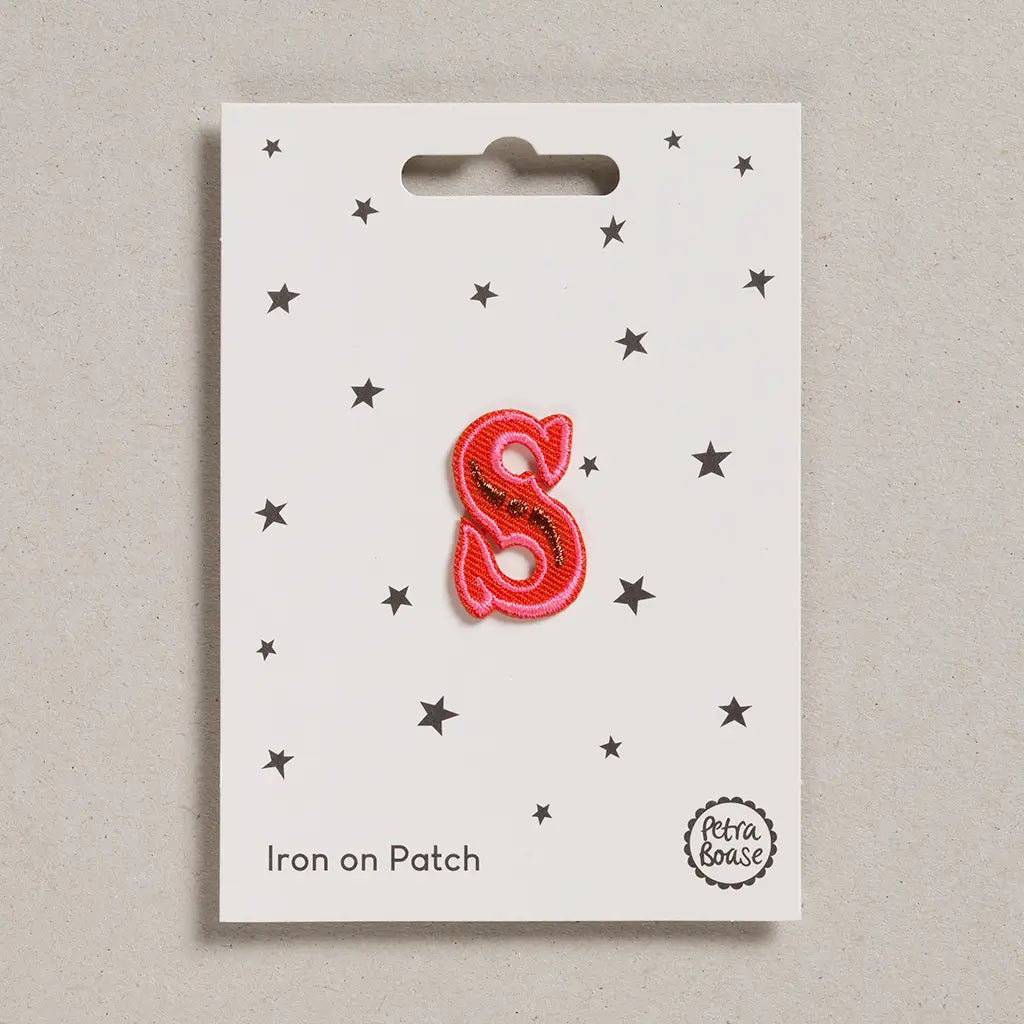 Iron on patch - Letter S-Fun-Little Fish Co.