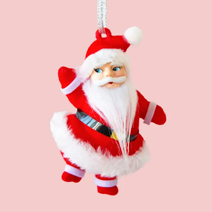 Retro Dancing Christmas Santa Ornament - Red-Top 30 Christmas-Little Fish Co.