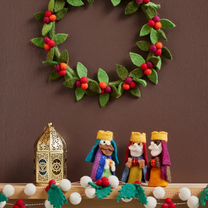 Felt Berry Wreath large-Little Fish Co.