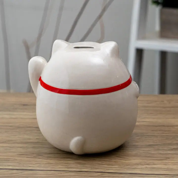 Lucky Cat Ceramic Money Box 7inch-Top 30 Decor-Little Fish Co.