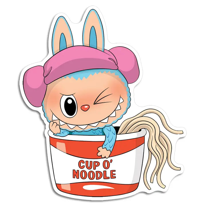 Labubu Ramen Noodle die cut sticker-Little Fish Co.