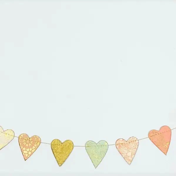 Mixed paper hearts garland-Fun-Little Fish Co.