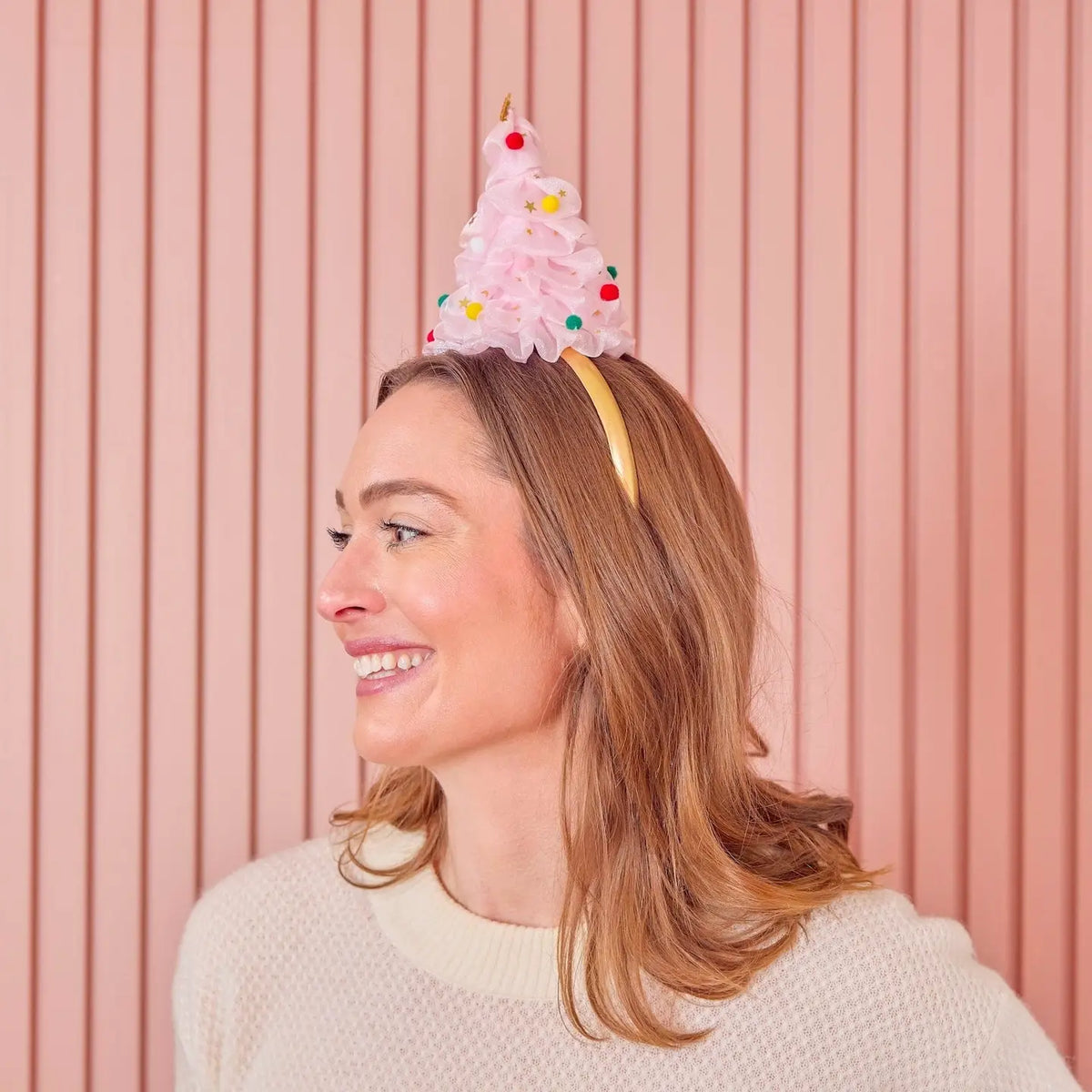 Tree Tulle Headband in Pink