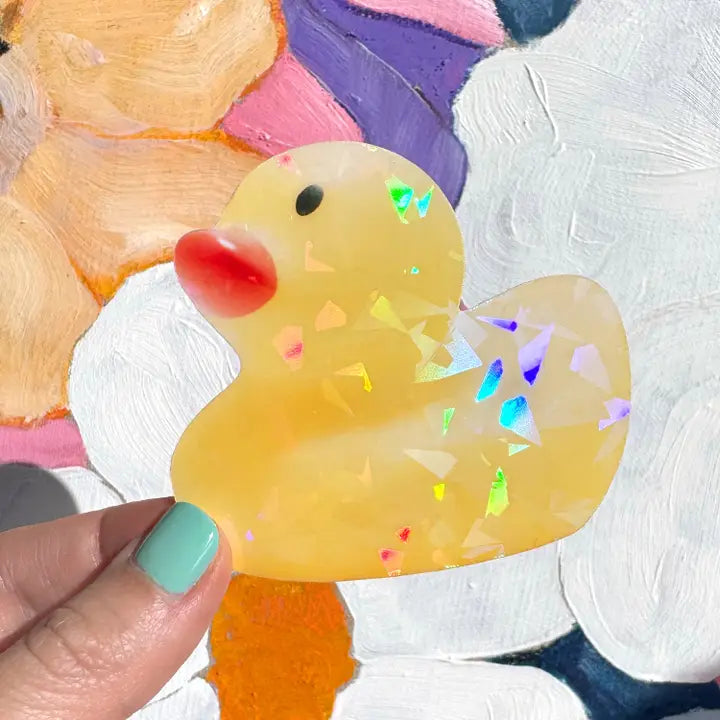 Yellow Rubber ducky sticker-Top 30 Stationary-Little Fish Co.