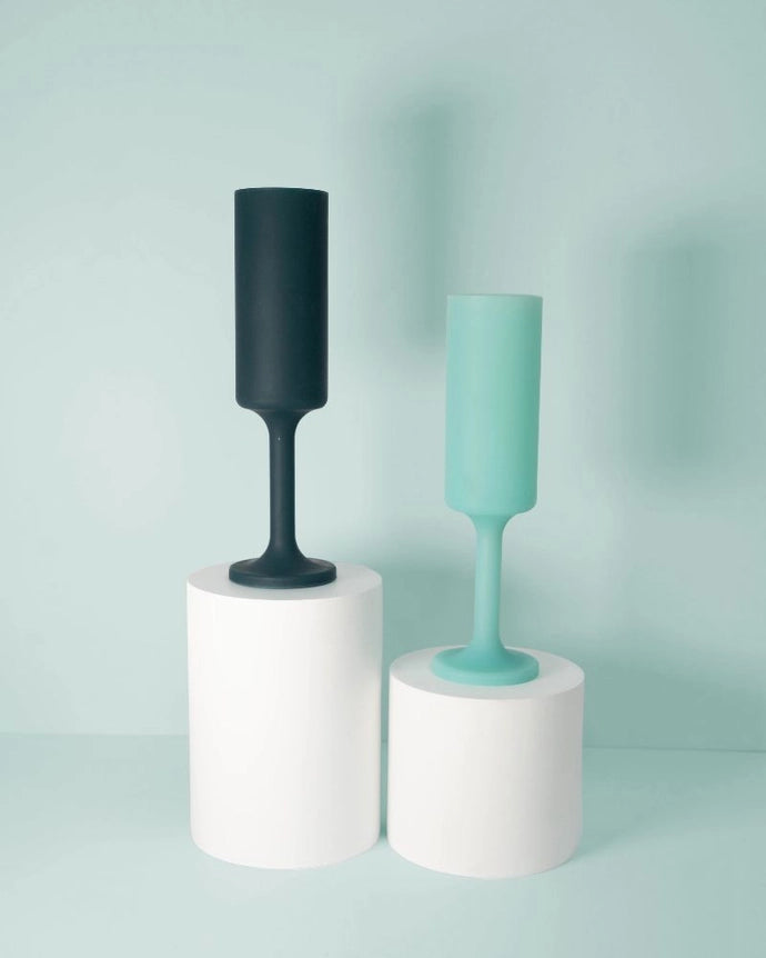 Mist + Ink | Seff | Silicone Unbreakable Champagne Flutes-Little Fish Co.