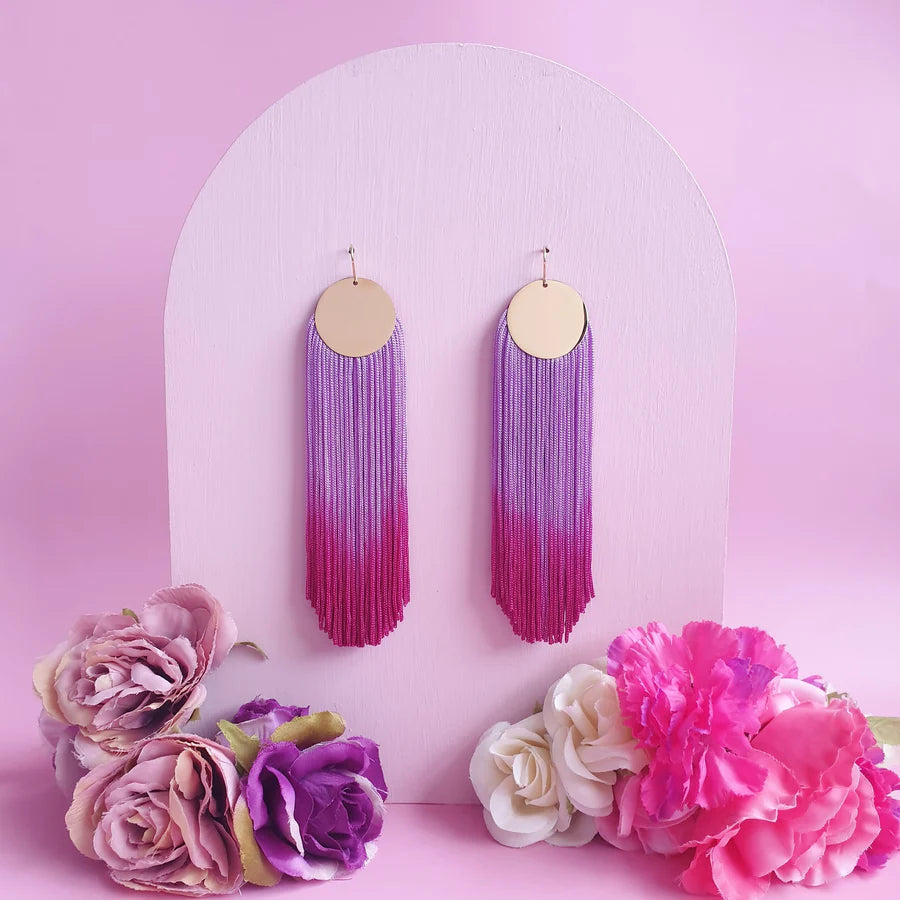Passion Earrings - Lilac Pink-Apparel & Accessories-Little Fish Co.