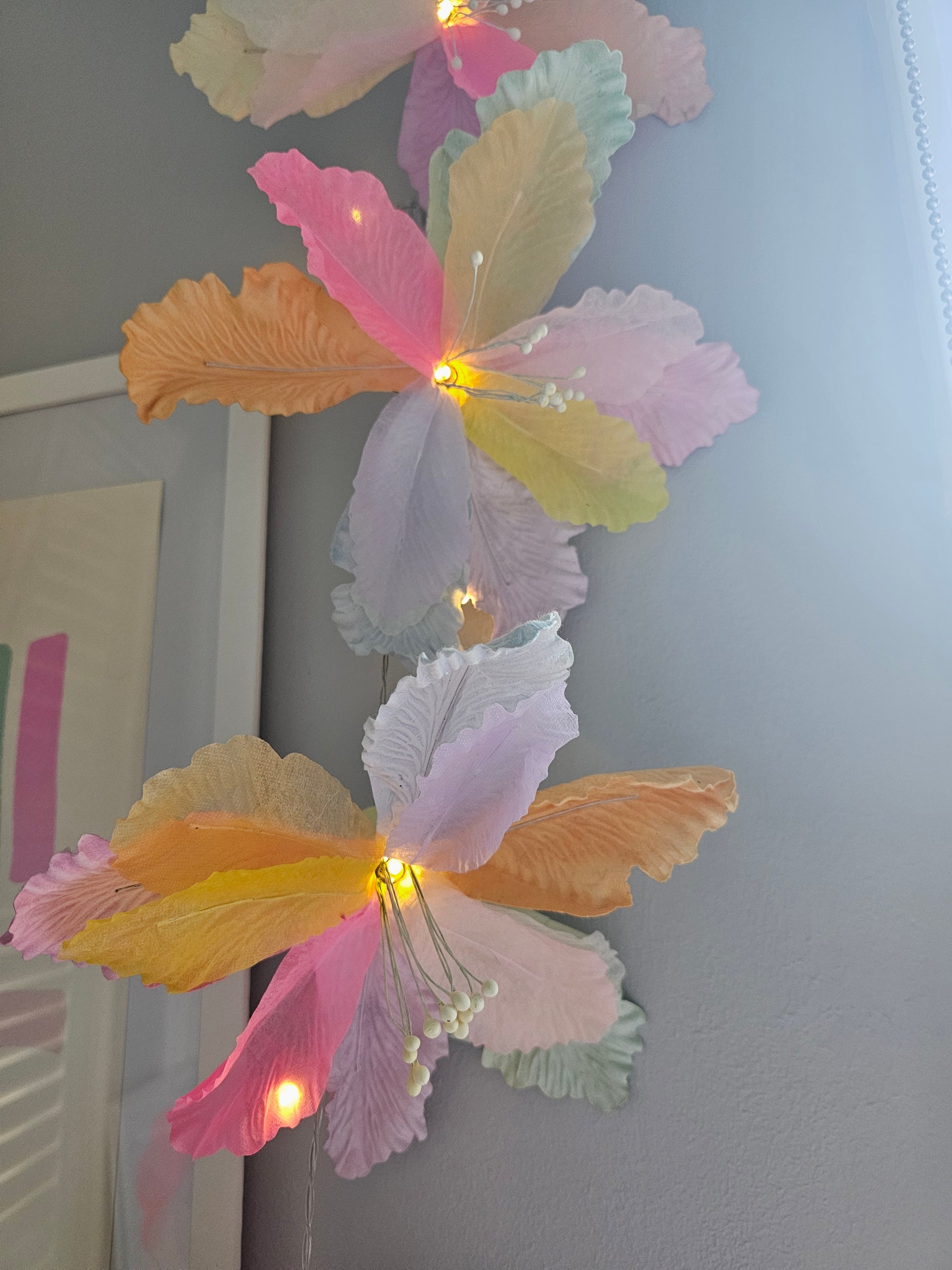 Dancing Flower String Lights - In stock - ready to ship-Paper Flowers-Little Fish Co.