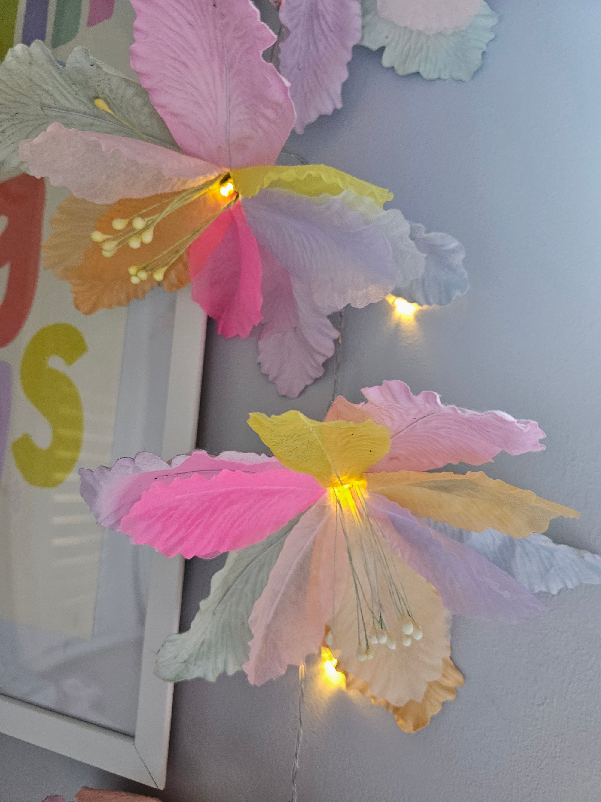 Dancing Flower String Lights - In stock - ready to ship-Paper Flowers-Little Fish Co.