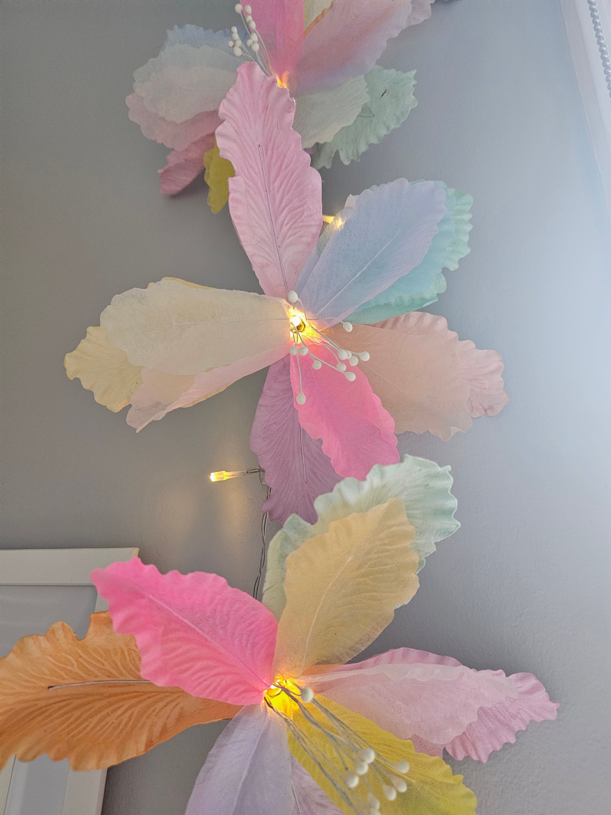 Dancing Flower String Lights - various-Paper Flowers-Little Fish Co.
