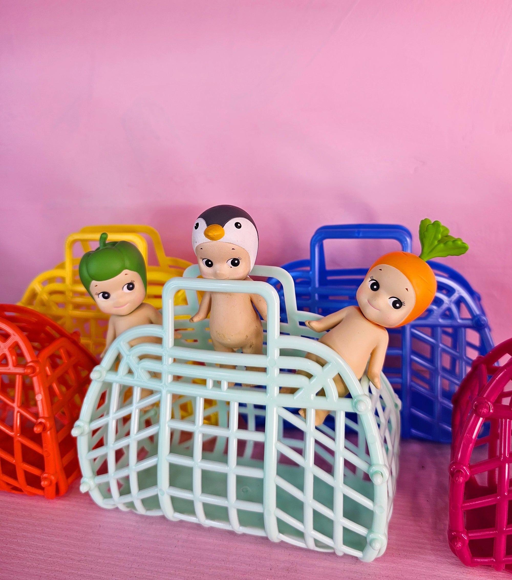 Mini Mini Retro Jelly basket / Assorted colours-New Arrivals 2025-Little Fish Co.