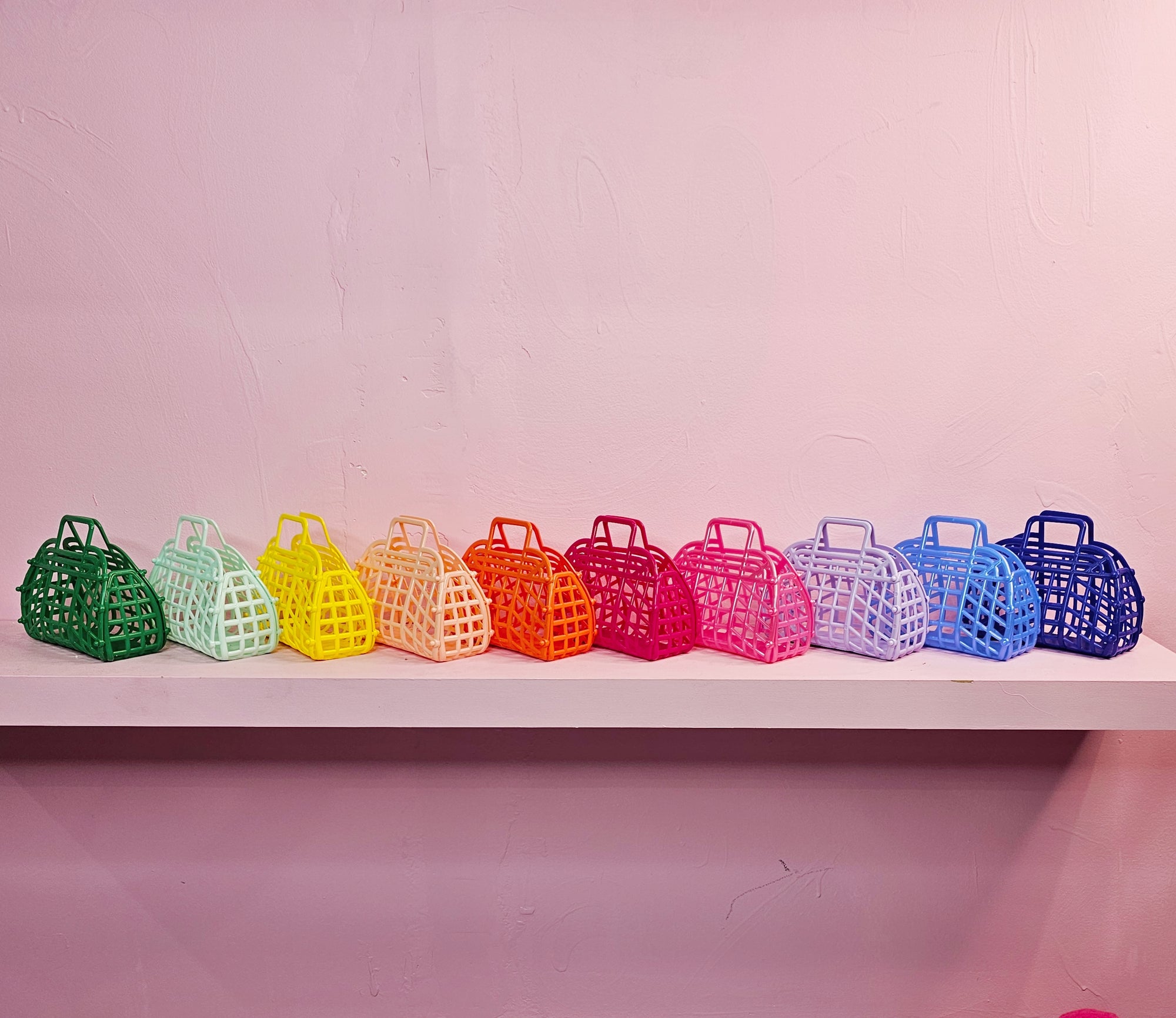 Mini Mini Retro Jelly basket / Assorted colours-New Arrivals 2025-Little Fish Co.