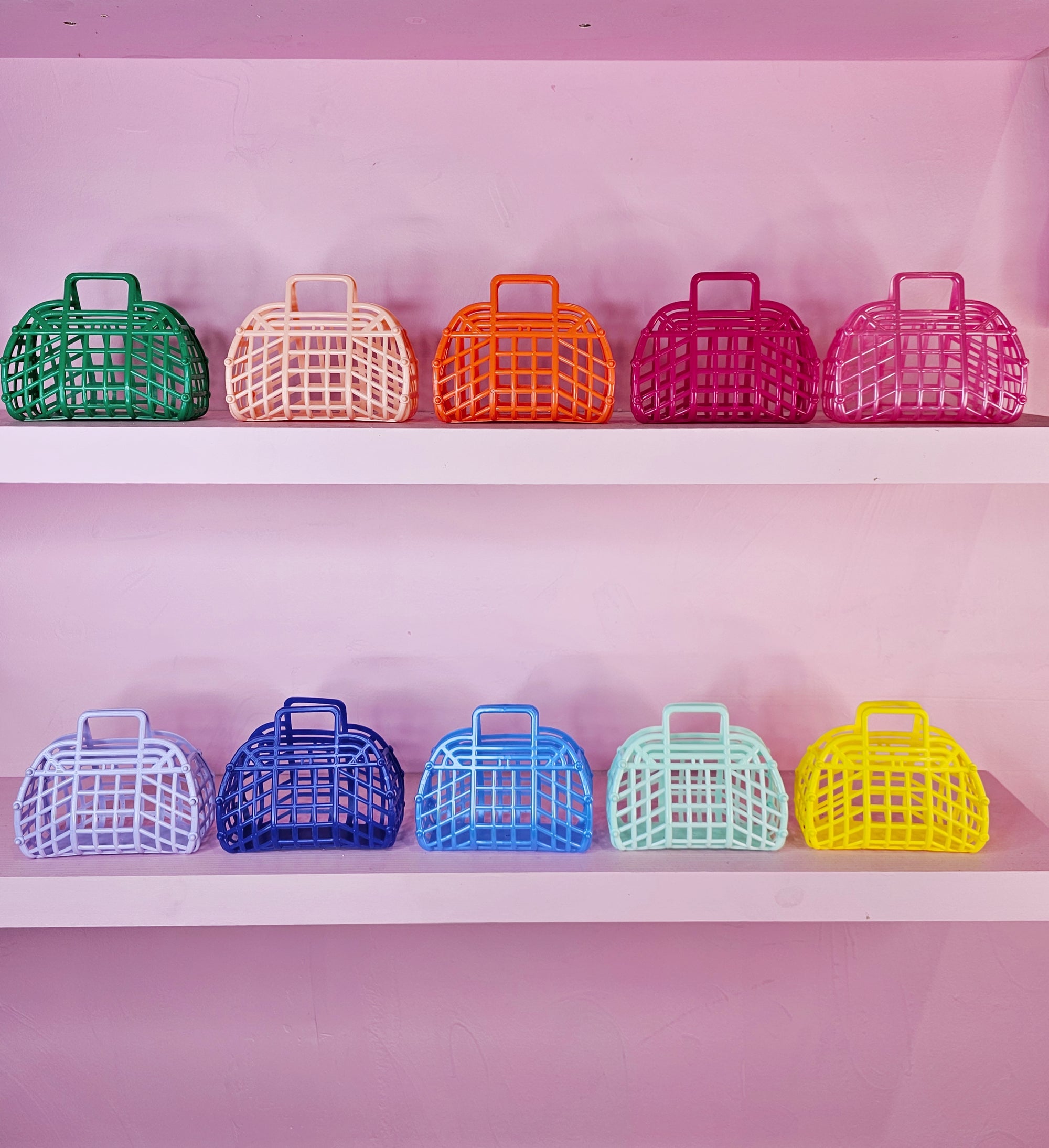 Mini Mini Retro Jelly basket / Assorted colours-New Arrivals 2025-Little Fish Co.