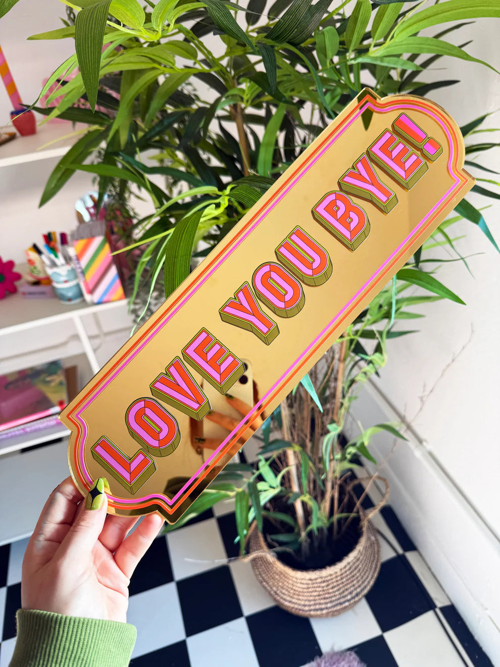 Love You Bye! Mirror -Warm Gold Medium