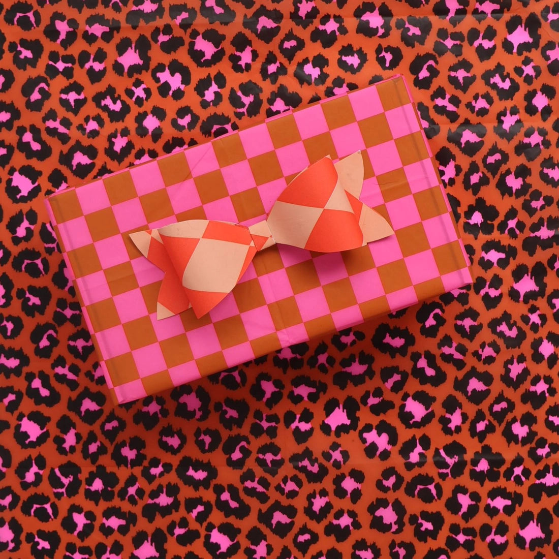 Luxury Tissue Paper Gift Wrap | Leopard | Ginger/Pink-Little Fish Co.