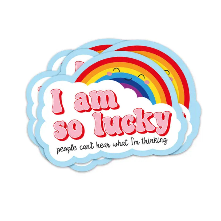 Sticker I am so lucky rainbow-New Arrivals 2025-Little Fish Co.