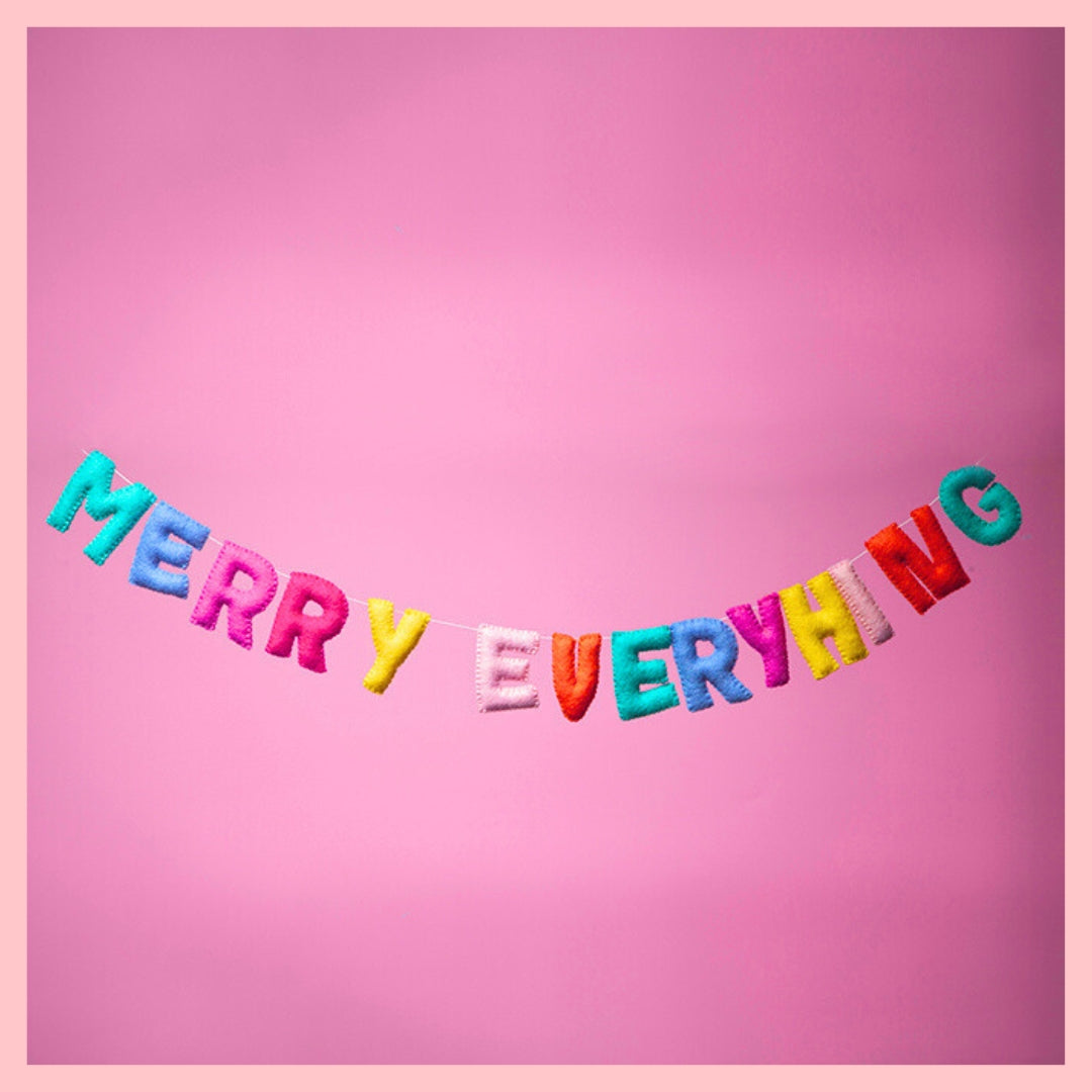 Merry Everything Garland in Lollie-Fun-Little Fish Co.