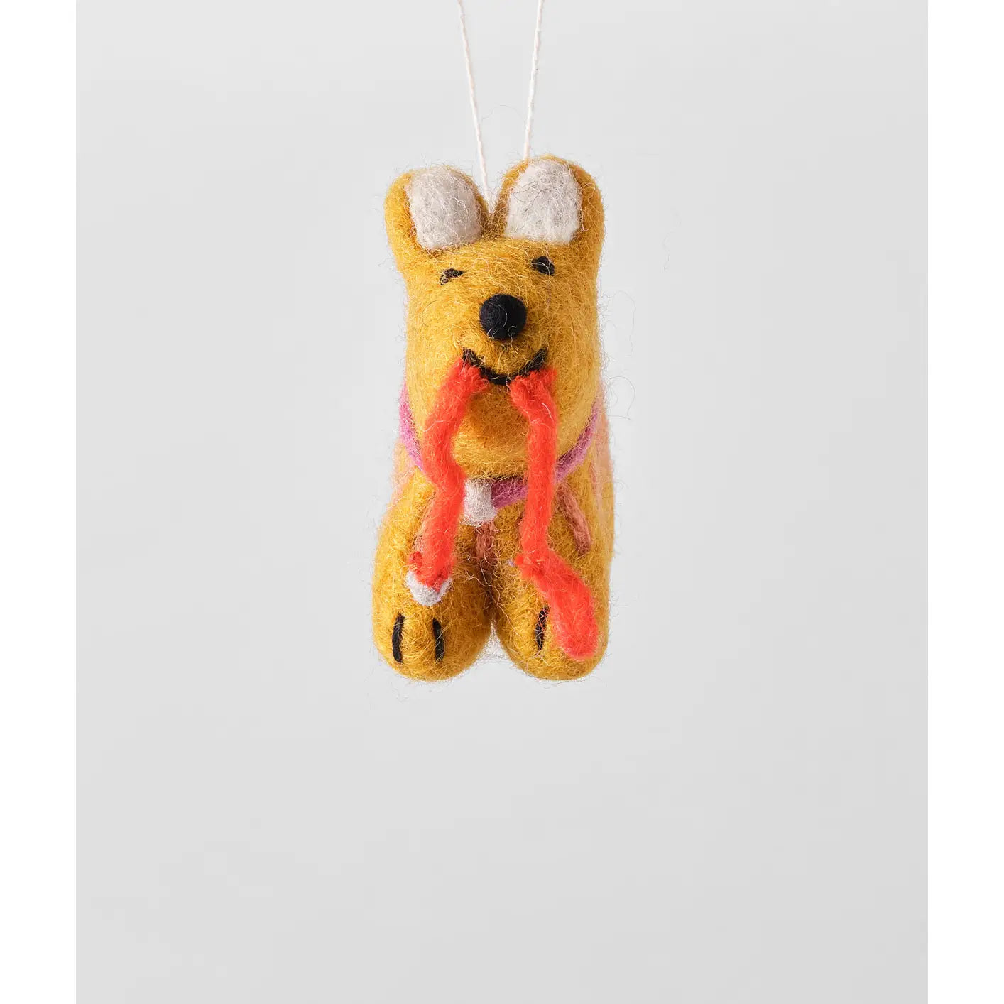 Ginger Dog Hanging Felt Ornament